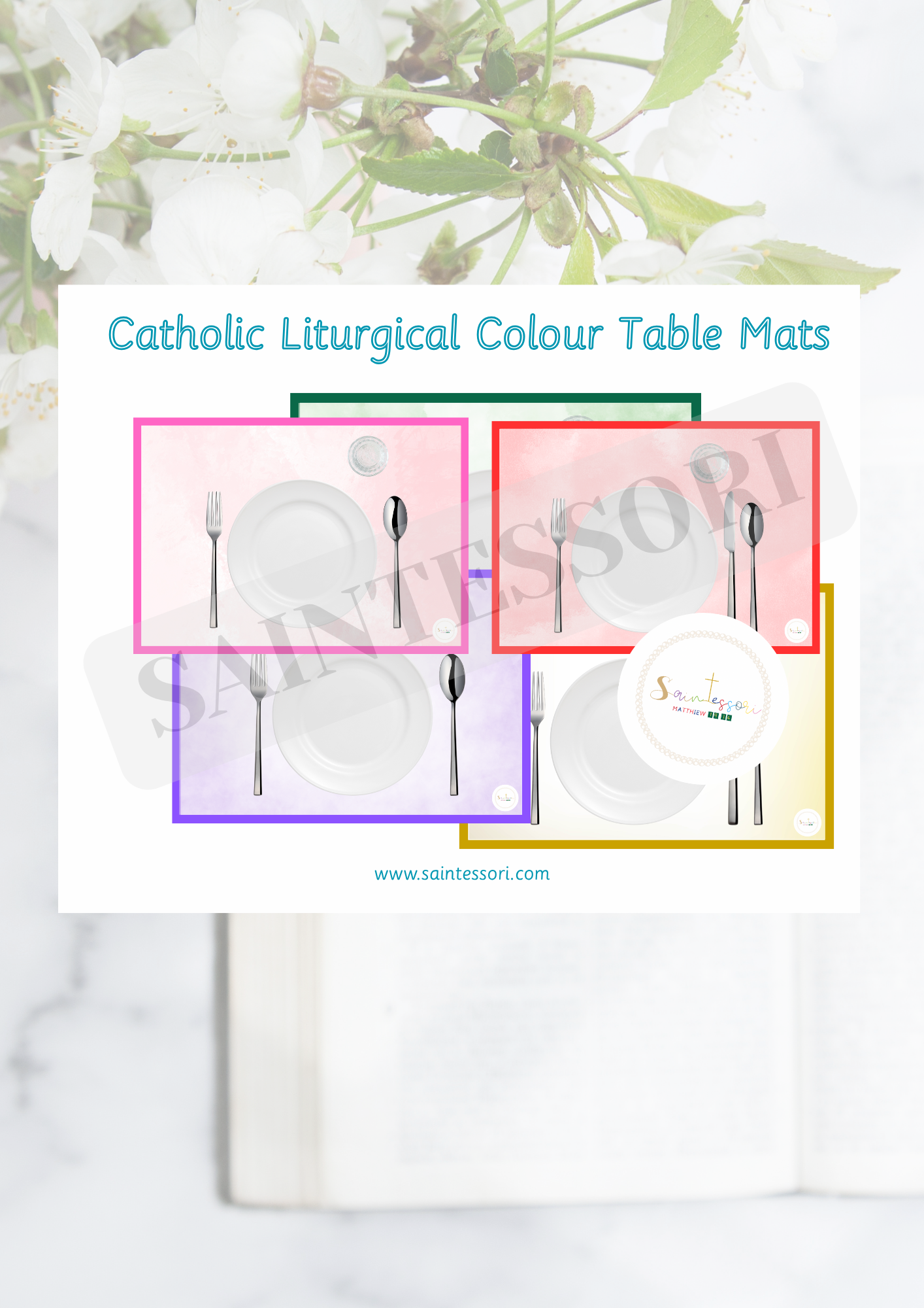 Catholic Liturgical Montessori Lunch Mats