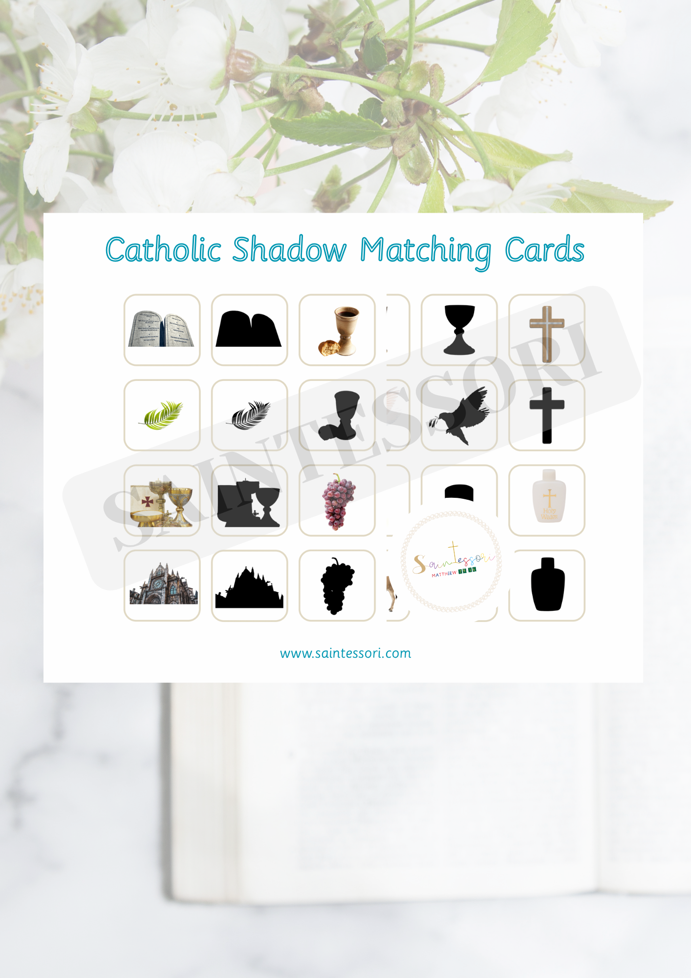 Catholic Shadow Matching Cards