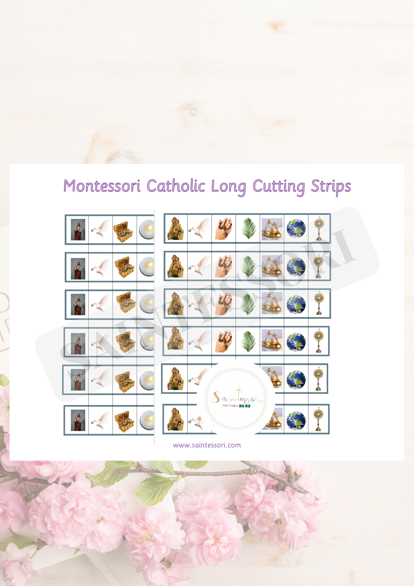 Catholic-Themed Long Cutting Strips