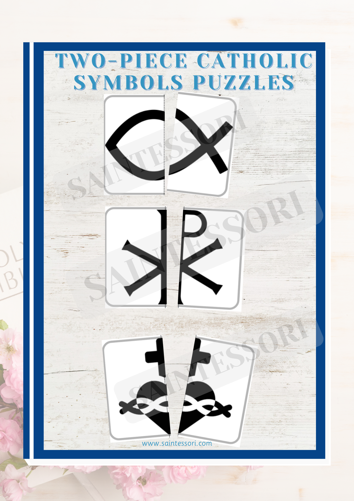 Two-Piece Catholic Symbol Puzzles