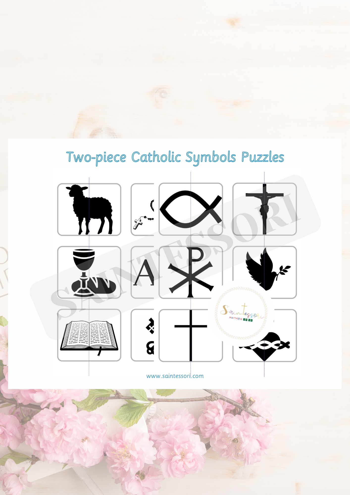 Two-Piece Catholic Symbol Puzzles