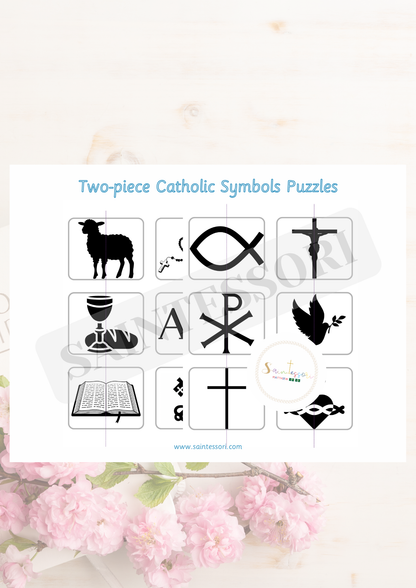 Two-Piece Catholic Symbol Puzzles