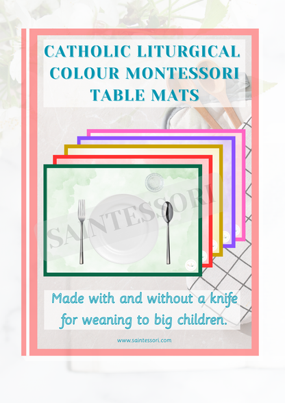 Catholic Liturgical Montessori Lunch Mats
