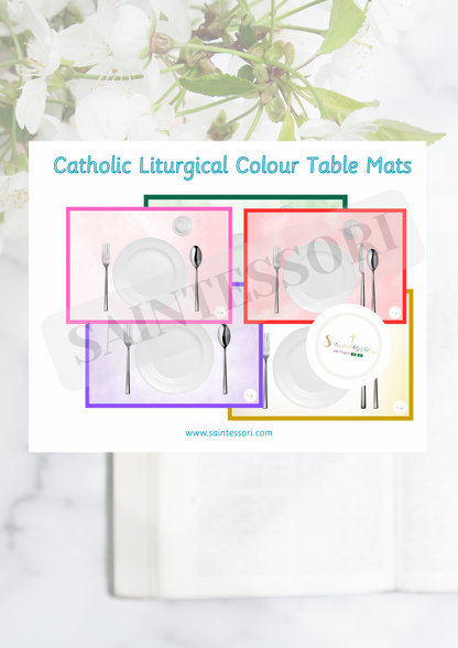 Catholic Liturgical Montessori Lunch Mats