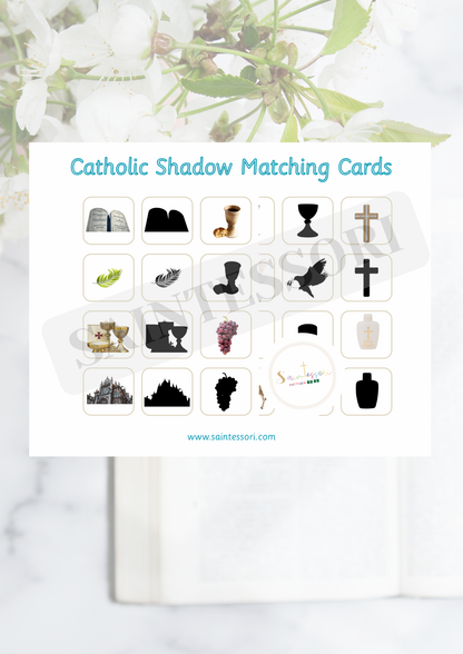 Catholic Shadow Matching Cards
