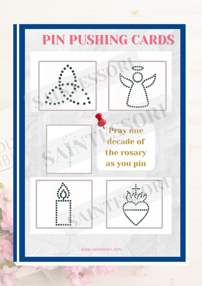 Catholic Montessori Push Pin Cards