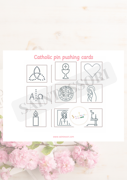 Catholic Montessori Push Pin Cards