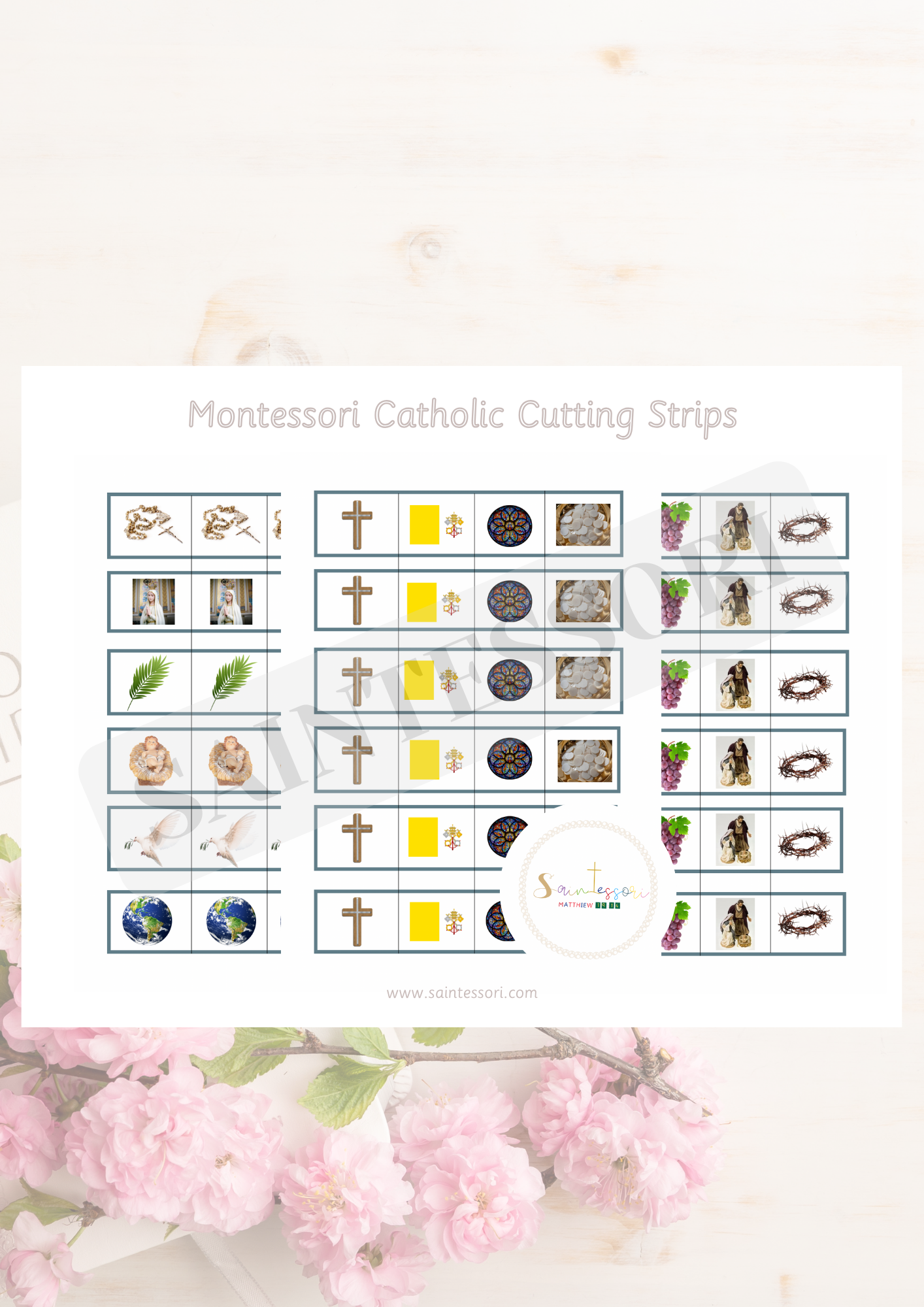 Catholic-Themed Short Cutting Strips