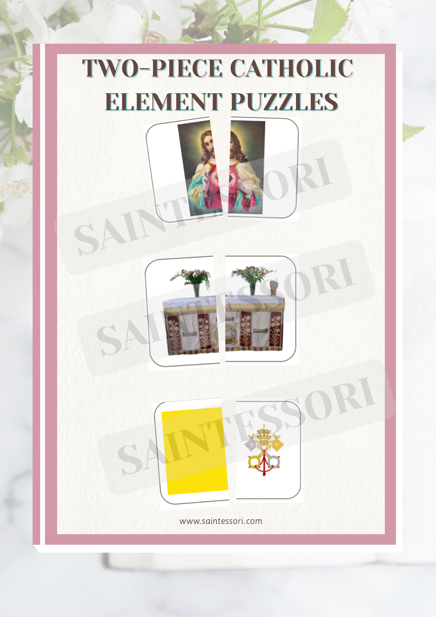 Two-Piece Catholic Faith Element Puzzles